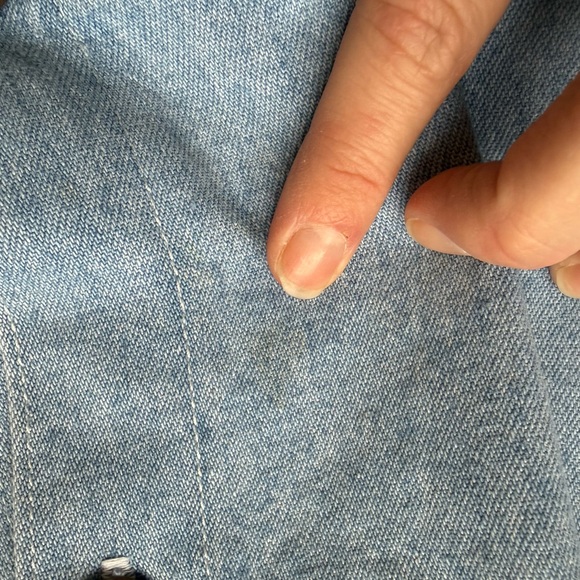 Vintage 80s Zena denim skirt button down western boho cottage - Picture 10 of 11